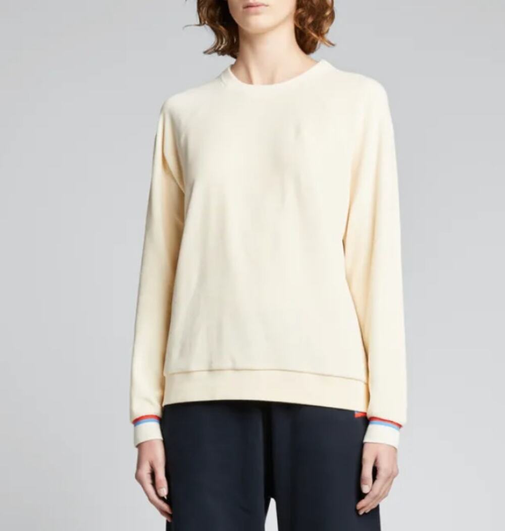 Kule Sweatshirt Velour Franny Cream Small